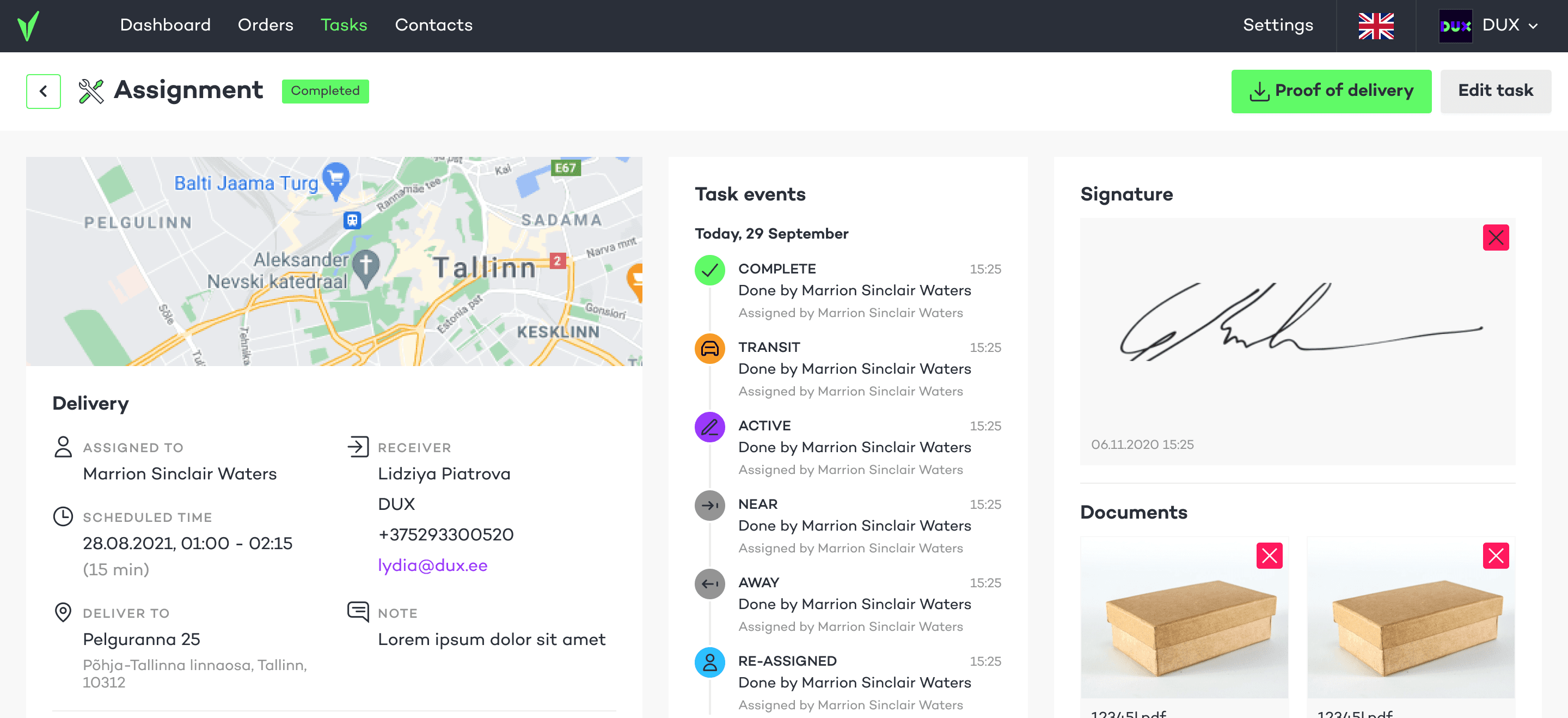 GSMtasks screenshot